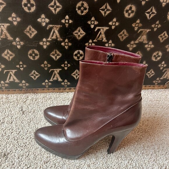 Prada Brown Ankle Boots - Picture 3 of 10